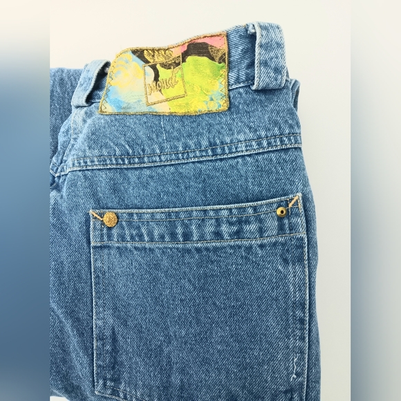 Mondi Vtg Gold Embroidered Blue Denim Jacket & Jeans Set Waist 24" Pre-owned - Picture 16 of 16